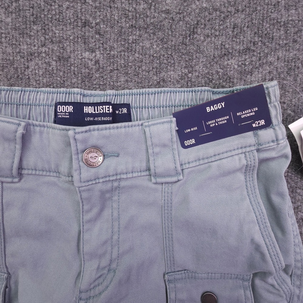 Hollister 4 Pocket Women's Low Rise Baggy Cargo Pants Size 000 23R NWT New‎